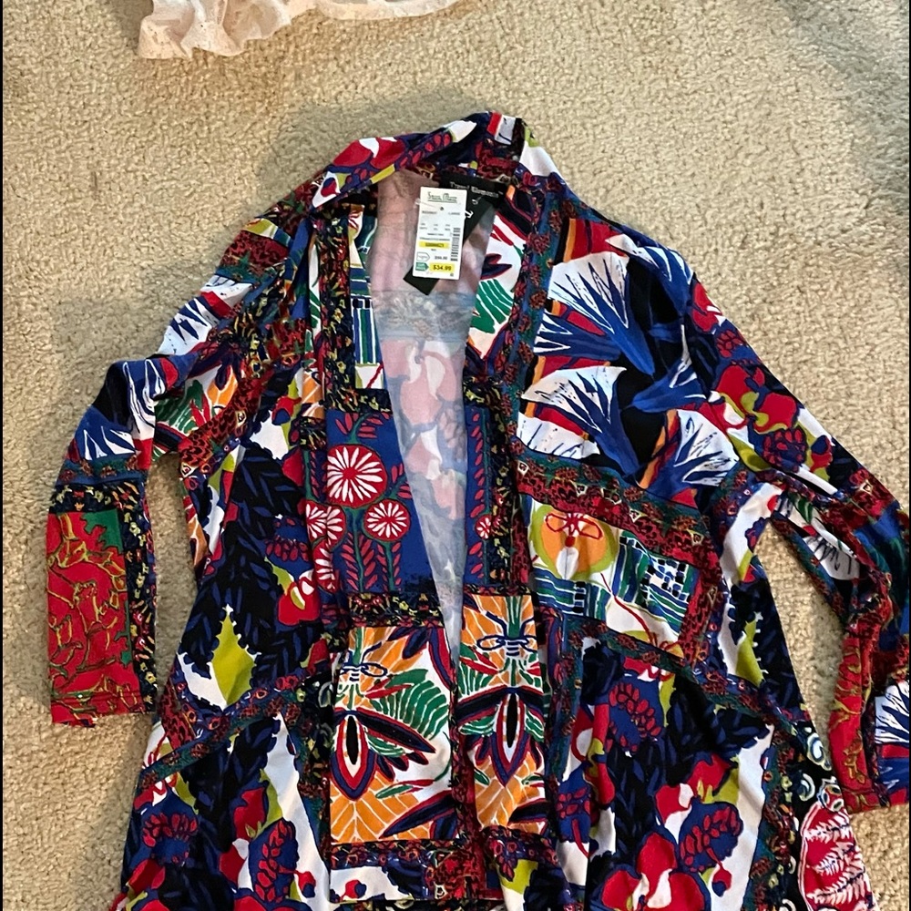 Colorful print travel jacket